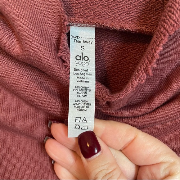 NWT Alo Yoga Low Key Hoodie Rosewood - Picture 4 of 4